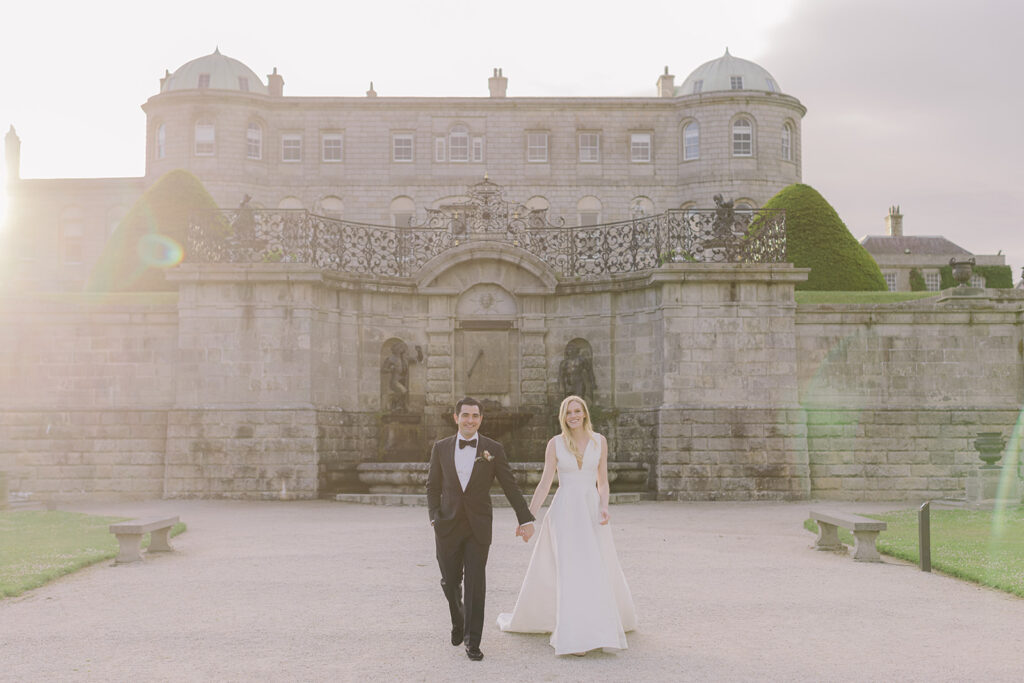 Destination Wedding in Ireland at Powerscourt House and Gardens. Image by Christina Brosnan